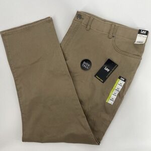 NEW Lee Pants Mens Tag 54x32 Cougar Chino Straight Taper Stretch Extreme Motion